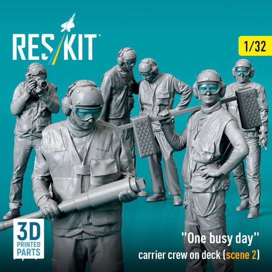 One busy day carrier crew on deck (scene 2) (6 pcs) (3D Printed)