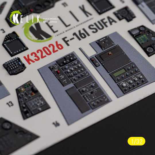 F-16I Sufa - interior 3D decals for Academy kit