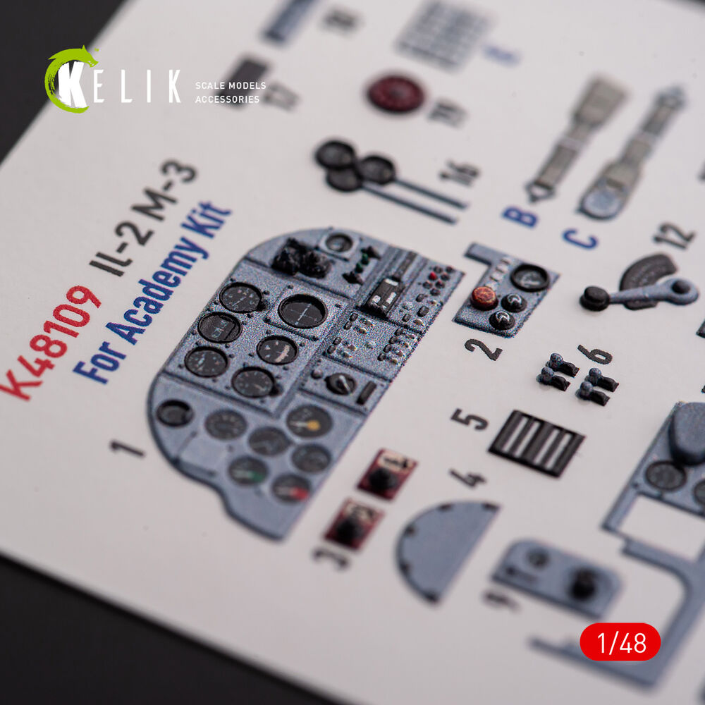 IL-2M3 - interior 3D decals for Academy/Accurate Miniatures kit