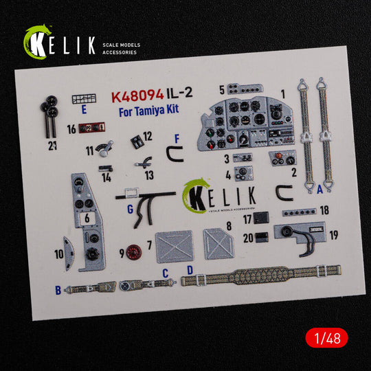 IL-2 Shturmovik interior 3D decals for Tamiya kit