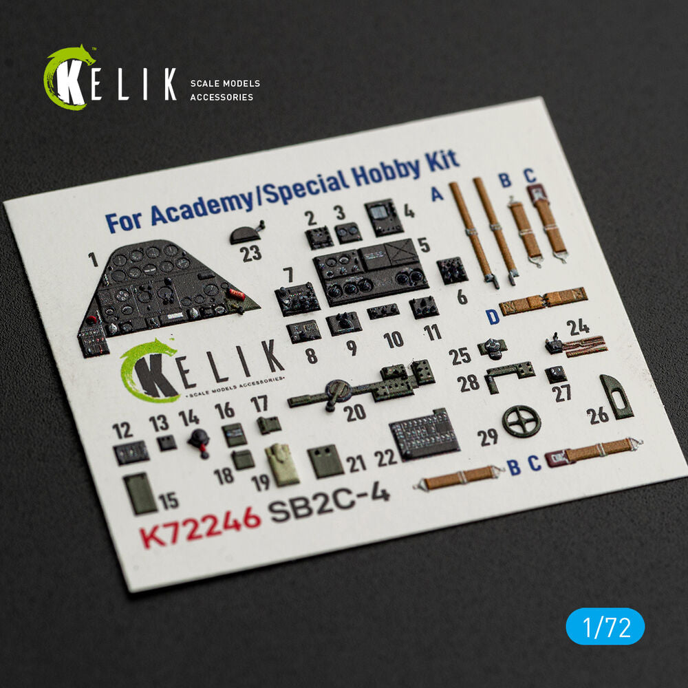 SB2C-4 - interior 3D decals for Academy / Special Hobby