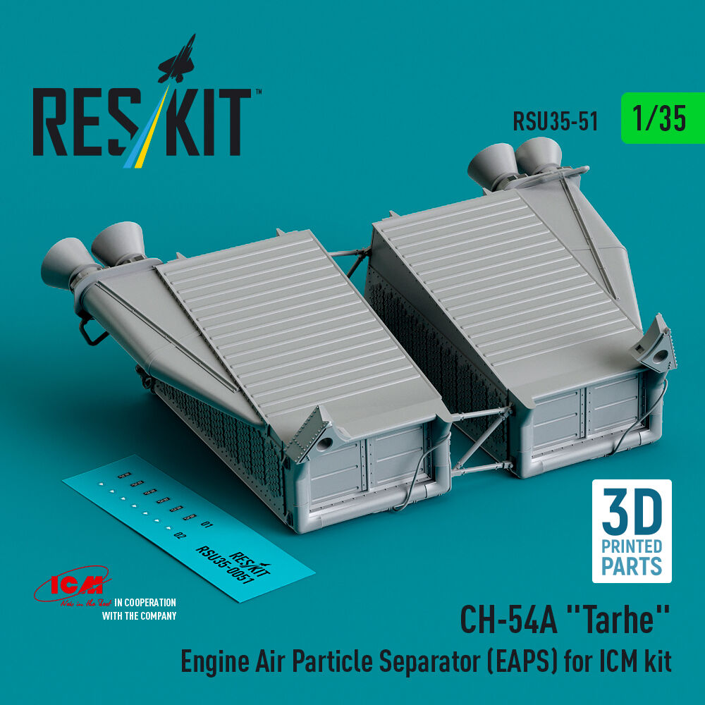CH-54A Tarhe Engine Air Particle Separator (EAPS) for ICM kit (3D Printed)
