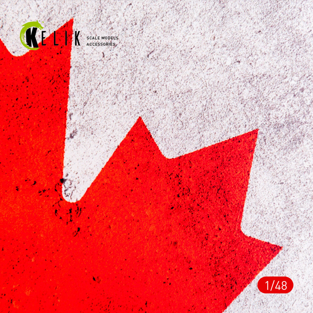 Canada Flag - Base - Acrylic 3 mm (410 x 270 mm) (410 g) (1/72 - 1/32)