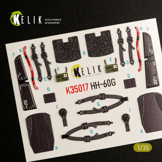 HH-60G Pave Hawk interior 3D decals for Kitty Hawk / Zimimodel kit