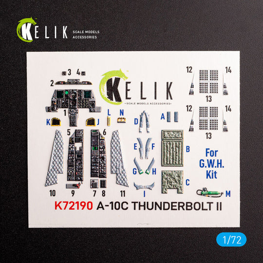 A-10C Thunderbolt II - interior 3D decals for GWH kit