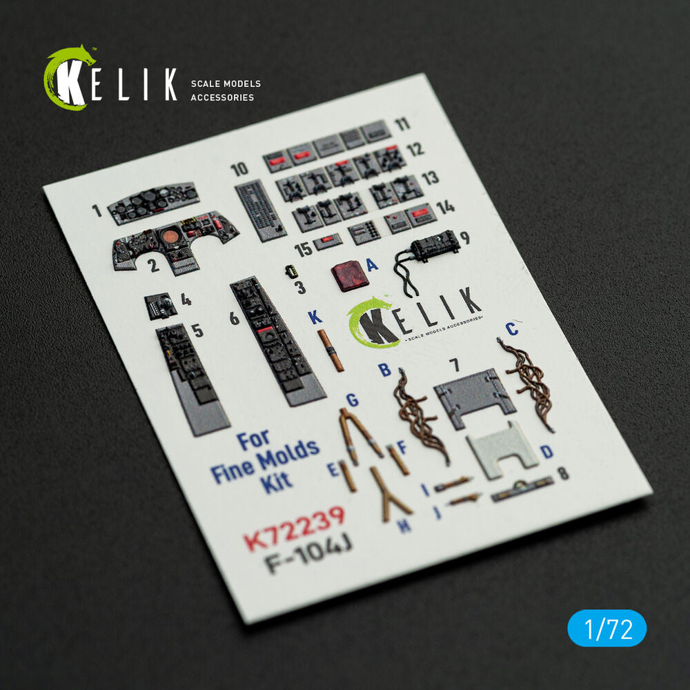 F-104J - interior 3D decals for Fine Molds kit
