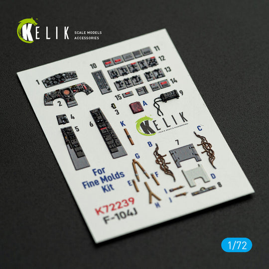 F-104J - interior 3D decals for Fine Molds kit