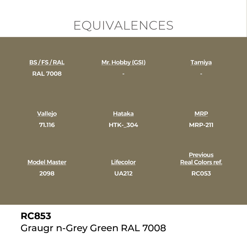 Real Colors: Graugrün-Grey Green RAL 7008 17 ml.