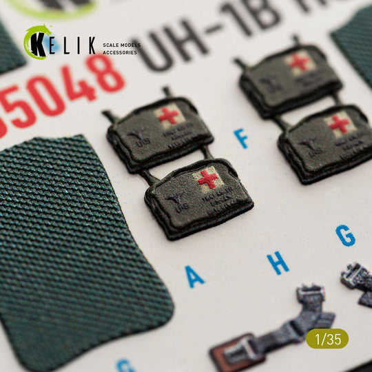UH-1B HUEY - interior 3D decals for Trumpeter