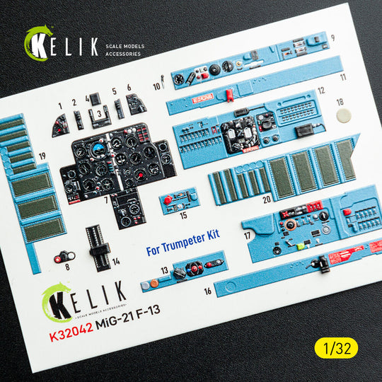 MiG-21 F-13 export version - interior 3D decals for Trumpeter kit