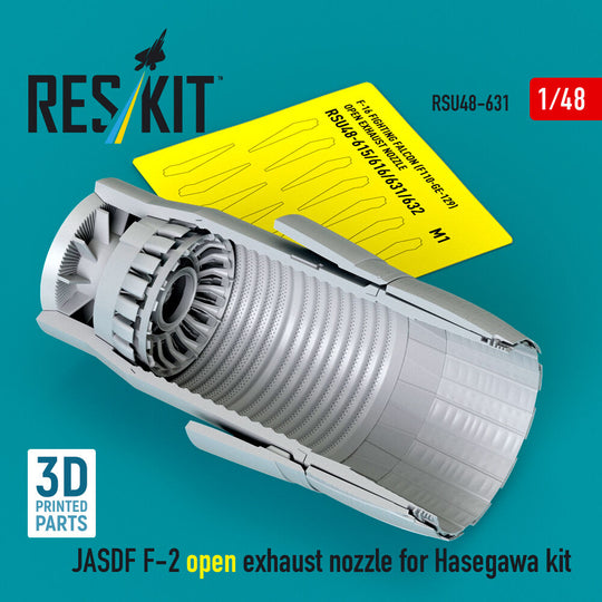 JASDF F-2 open exhaust nozzle for Hasegawa kit (3D Printed)