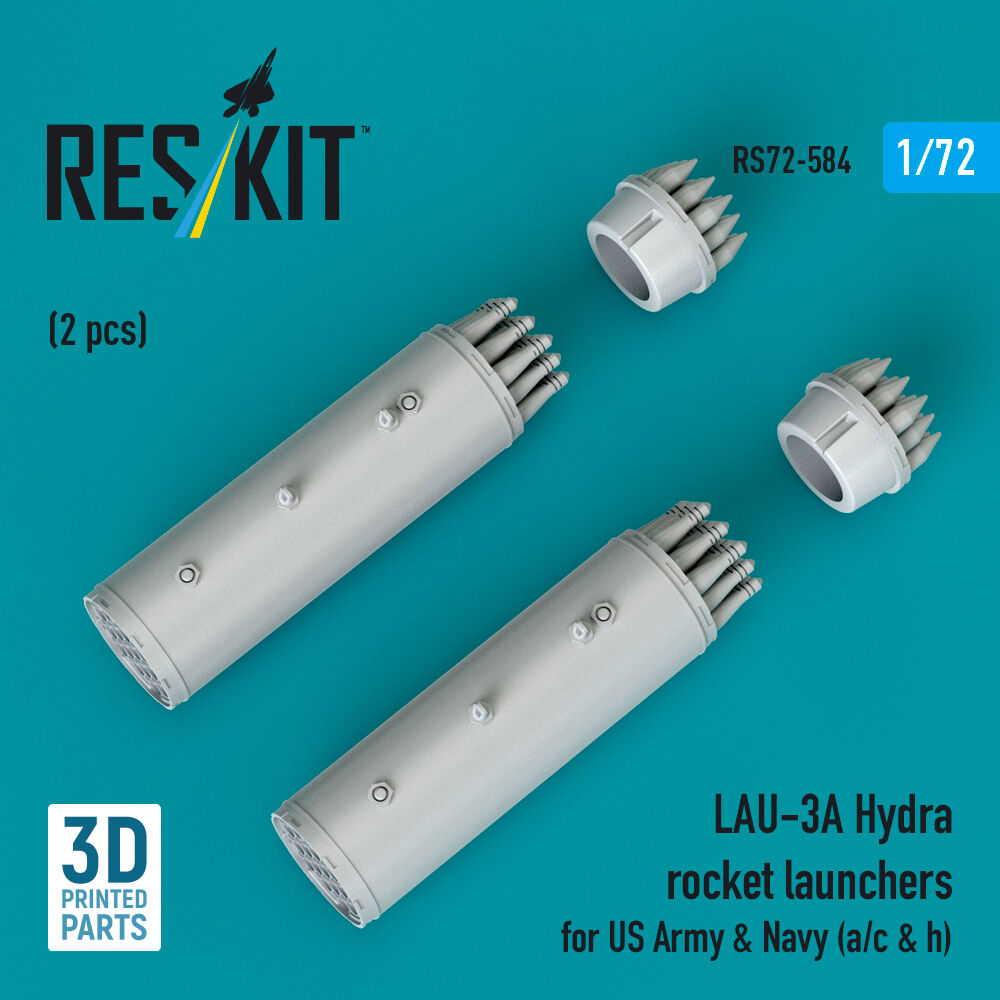 LAU-3A Hydra rocket launchers for US Army & Navy (a/c & h) (2pcs) (3D Printed)