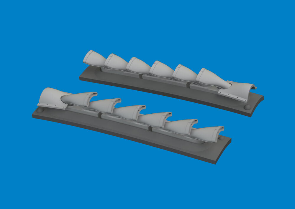 P-40 cold weather exhaust stacks fishtail PRINT  EDUARD