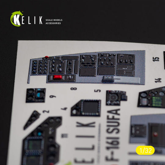 F-16I Sufa - interior 3D decals for Academy kit