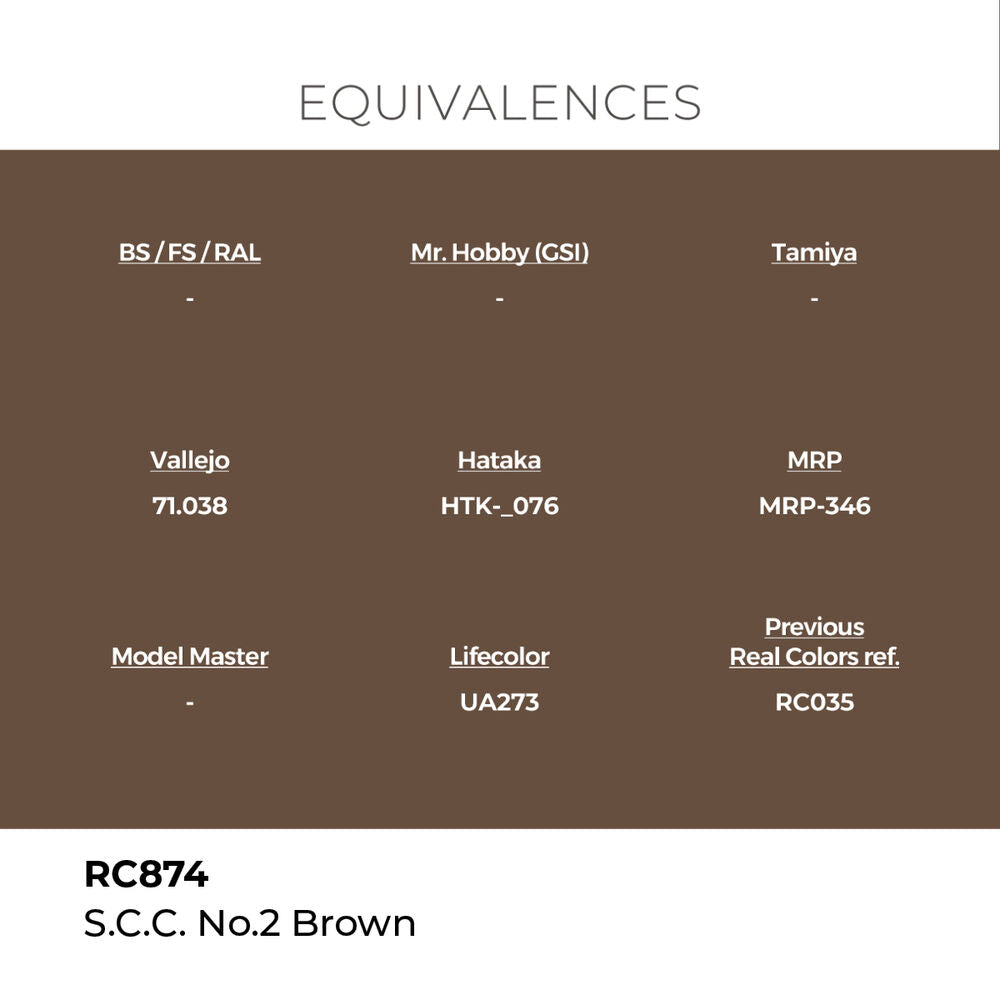 Real Colors: S.C.C. No.2 Brown 17 ml.
