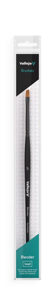 Flat Angled Synthetic Brush Small