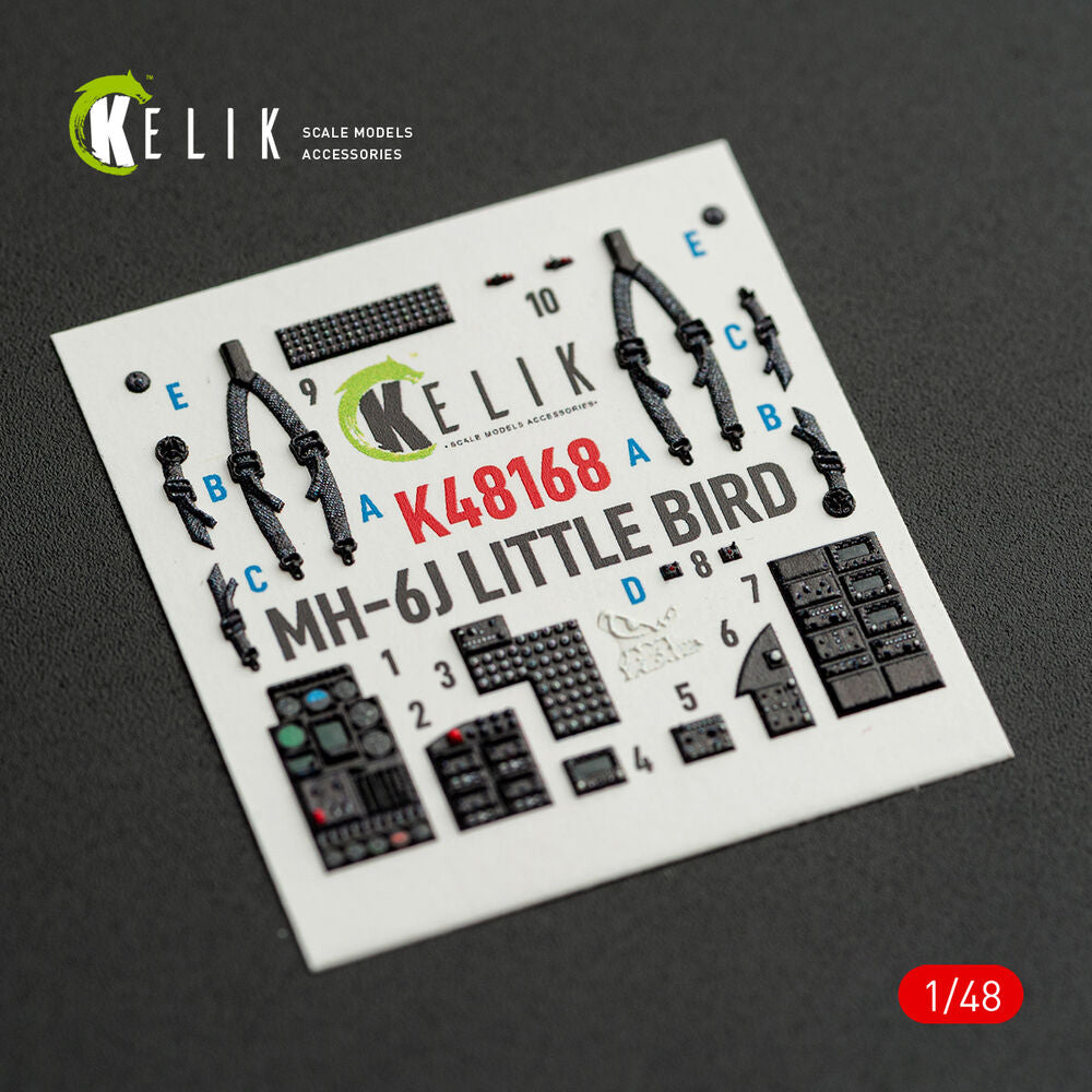 MH-6J Little Bird - interior 3D decals for ICM kit