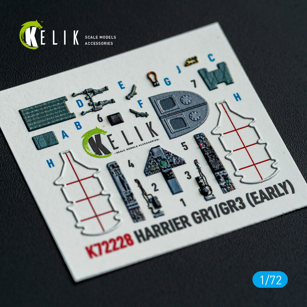 Harrier Gr1/Gr3 (Early) - interior 3D decals for Italeri kit