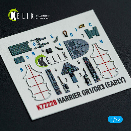 Harrier Gr1/Gr3 (Early) - interior 3D decals for Italeri kit
