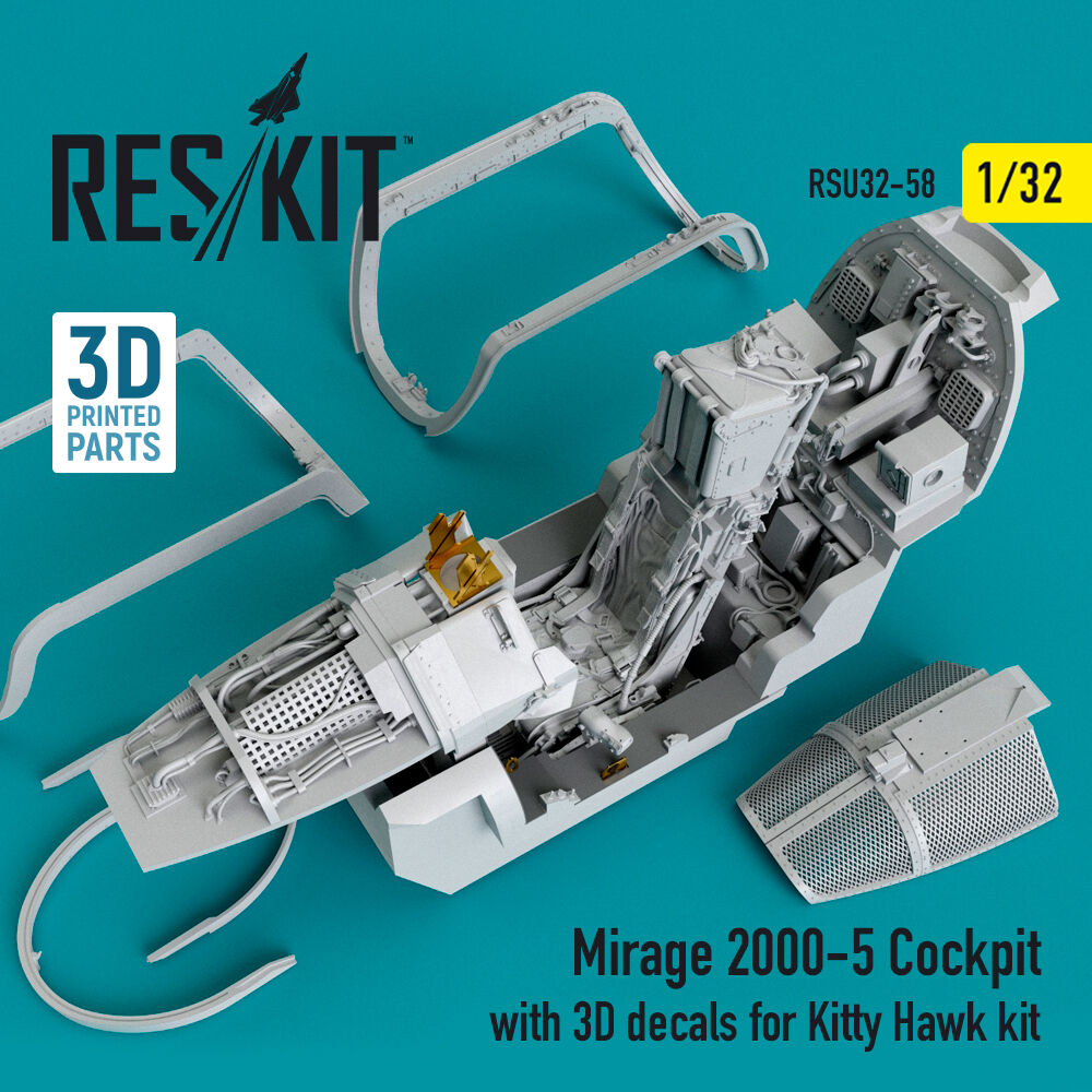 Mirage-2000-5 cockpit with 3D decals for Kitty Hawk kit
