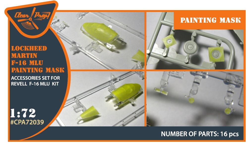 F-16 single seater painting mask for REVELL kit