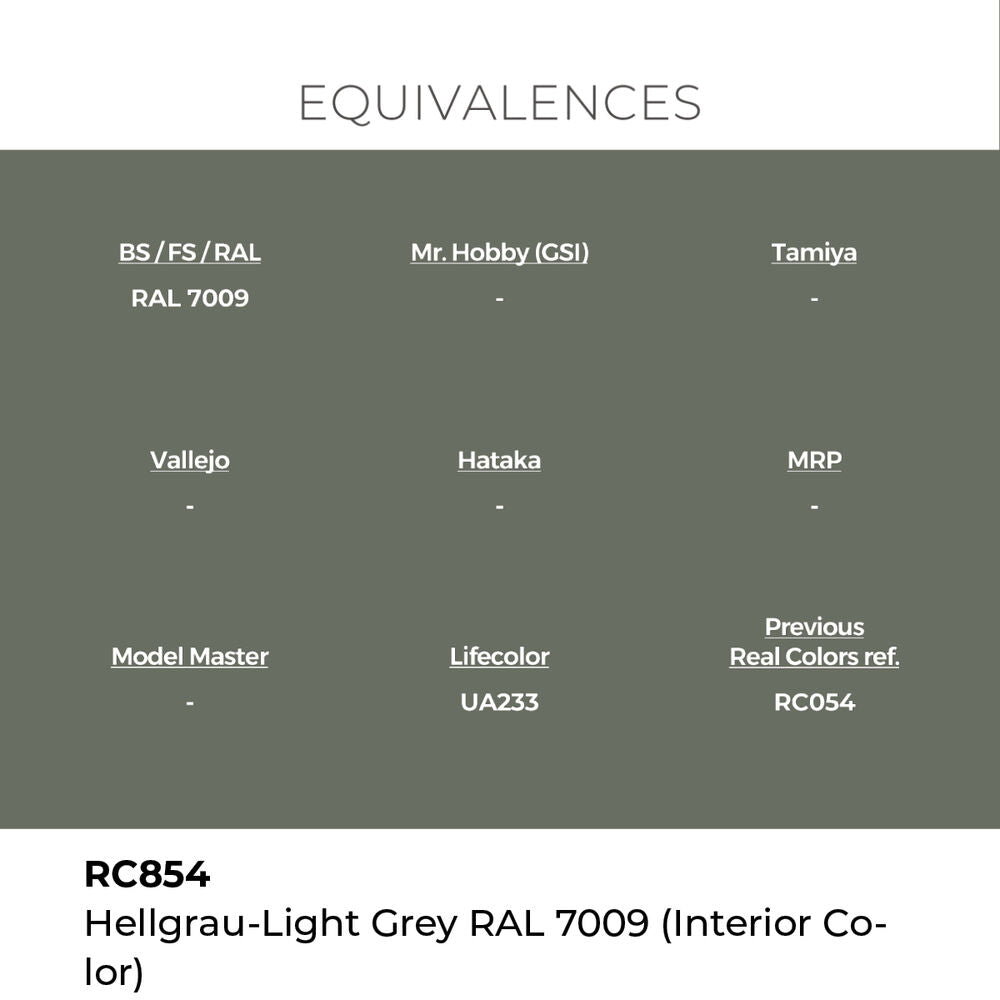Real Colors: Hellgrau-Light Grey RAL 7009 (interior color) 17 m
