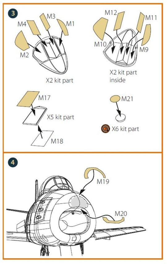 F-86A double-sided painting mask for CP kits