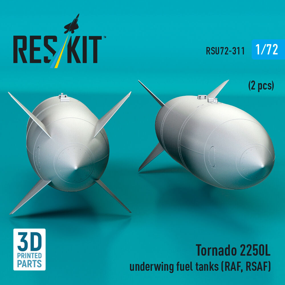 Tornado 2250L underwing fuel tanks (RAF, RSAF) (2 pcs) (3D Printed)