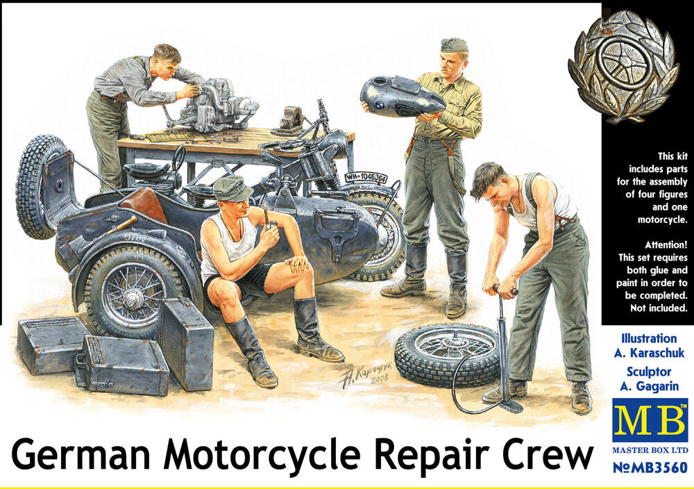 German Motorcycle repair team
