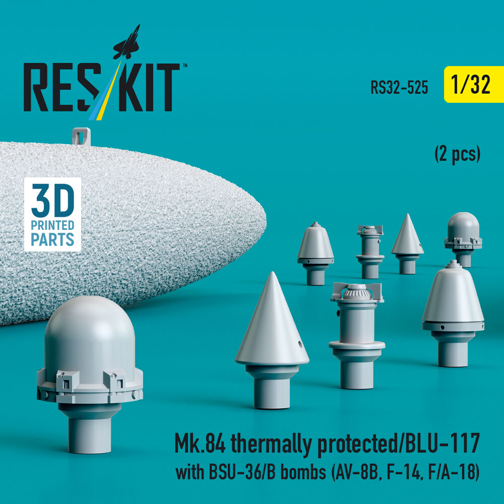 Mk.84 thermally protected/BLU-117 with BSU-36/B bombs (2 pcs) (AV-8B, F-14, F/A-18) (3D Printed)