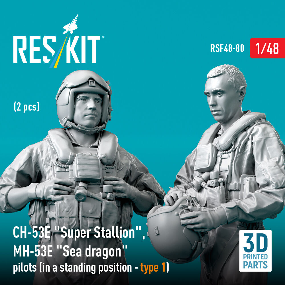 CH-53E Super Stallion, MH-53E Sea dragon pilots (in a standing position - type 1) (2 pcs) (3D Printed)