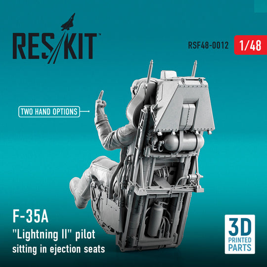 F-35 (A,B,C) Lightning II pilot sitting in late modification ejection seats (type 1) (3D Printed)