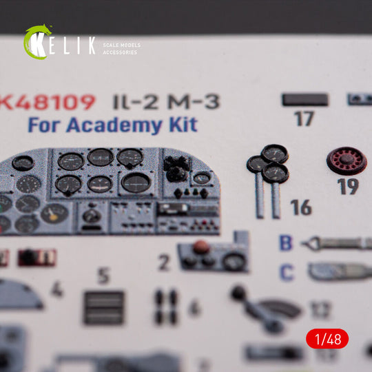 IL-2M3 - interior 3D decals for Academy/Accurate Miniatures kit