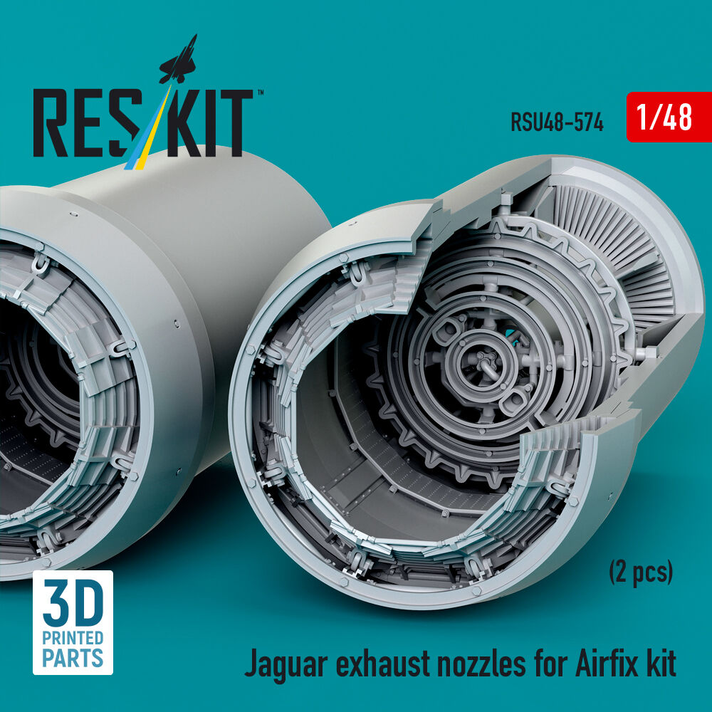 Jaguar exhaust nozzles for Airfix kit (3D Printed)