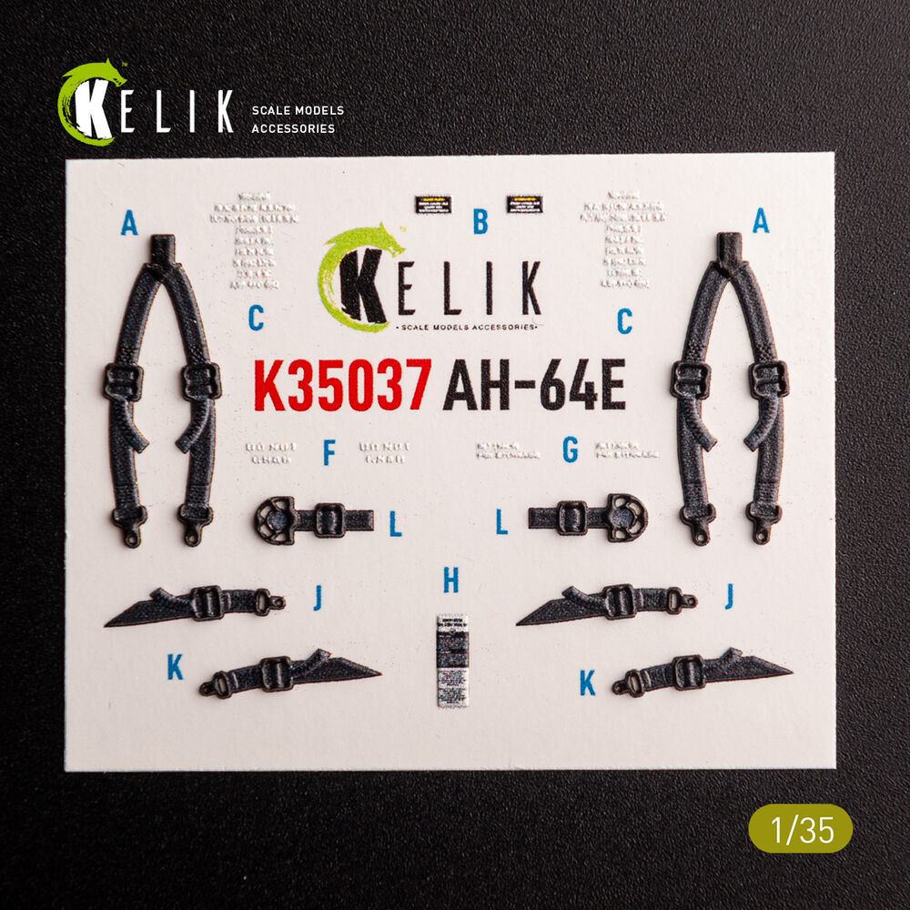 AH-64E Apache interior 3D decals for Takom kit