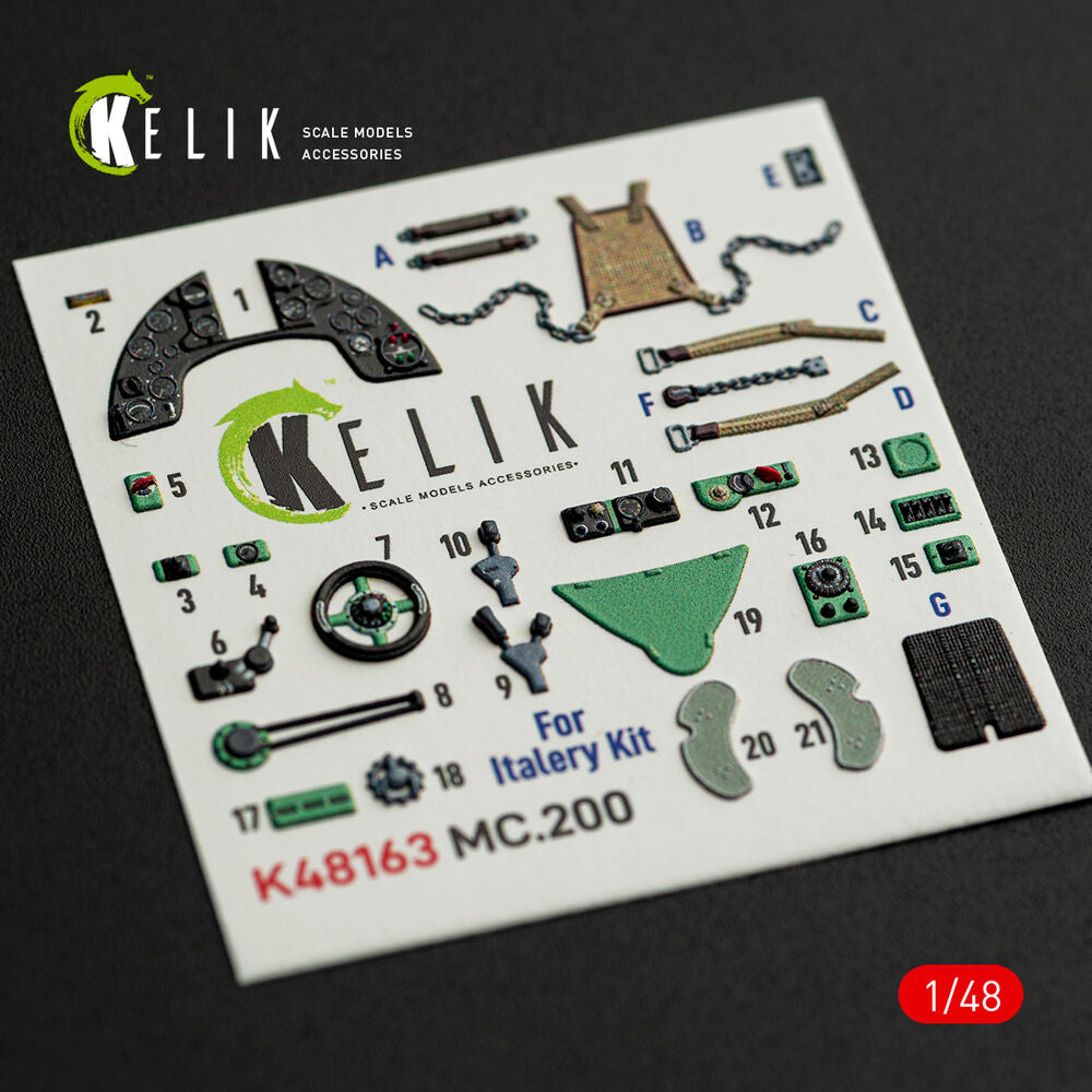 MC.200 - interior 3D decals for Italeri kit