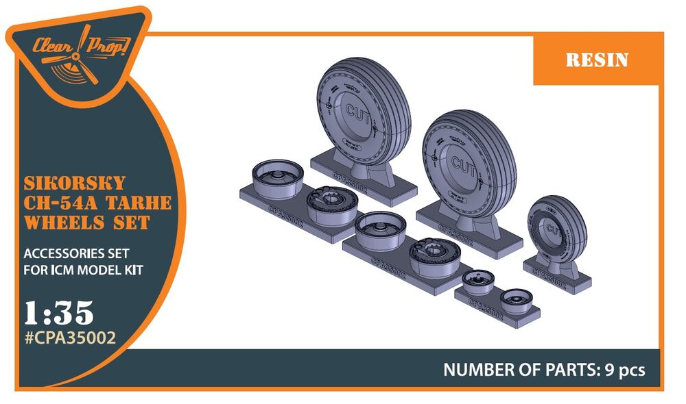 CH-54A Tarhe wheel set for ICM kits