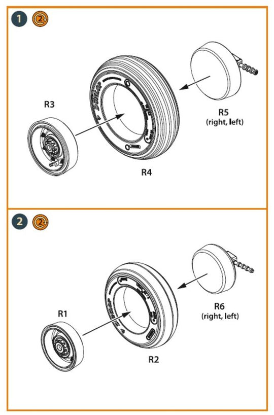 Lynx wheel set for Revell kits