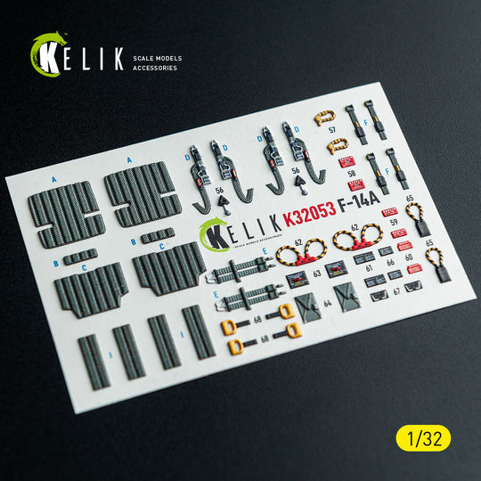 F-14A - interior 3D decals for Tamiya kit