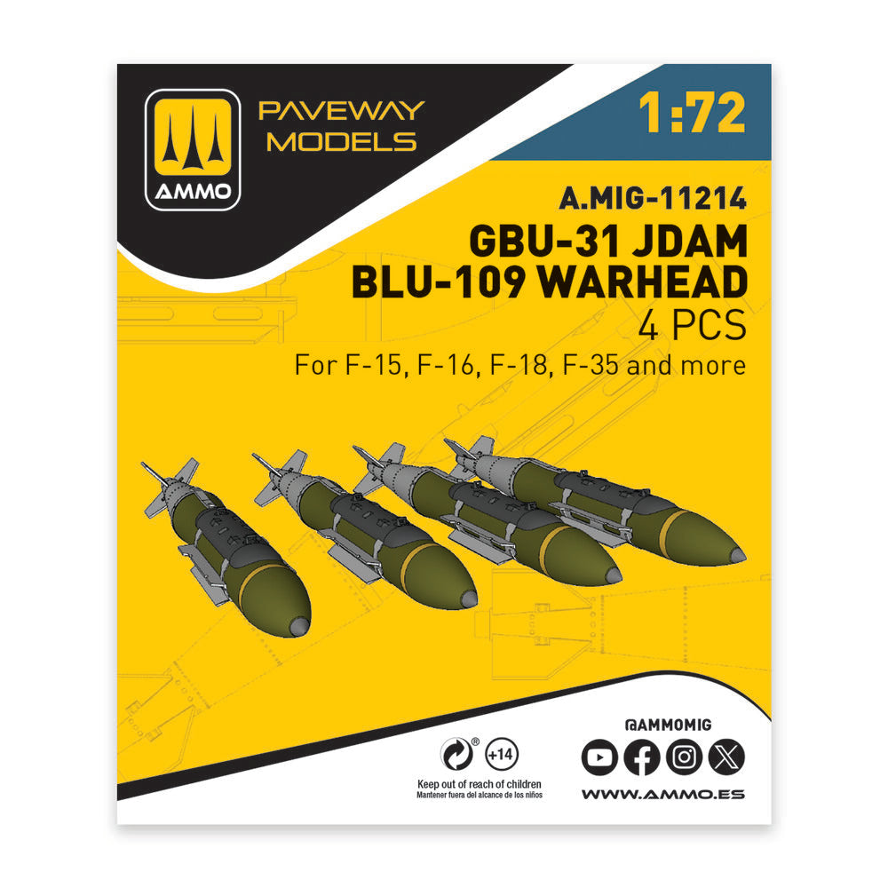 GBU-31 JDAM, BLU-109 Warhead (4 pcs)