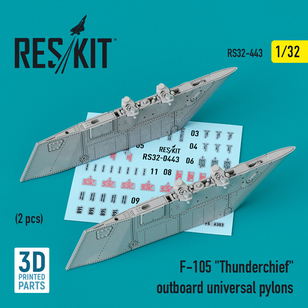 F-105 Thunderchief outboard universal pylons (2 pcs) (3D Printed)