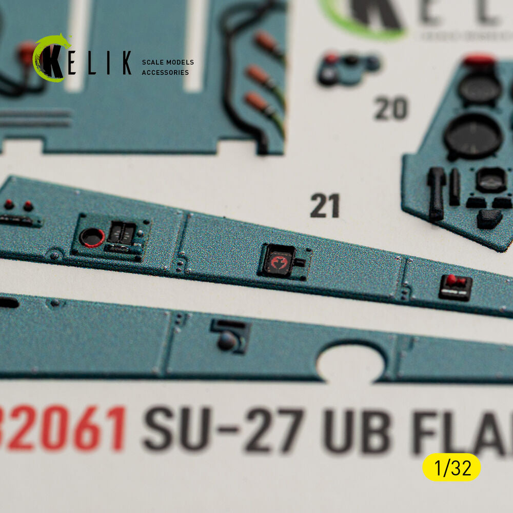 SU-27UB Flanker C - interior 3D decals for Trumpeter kit