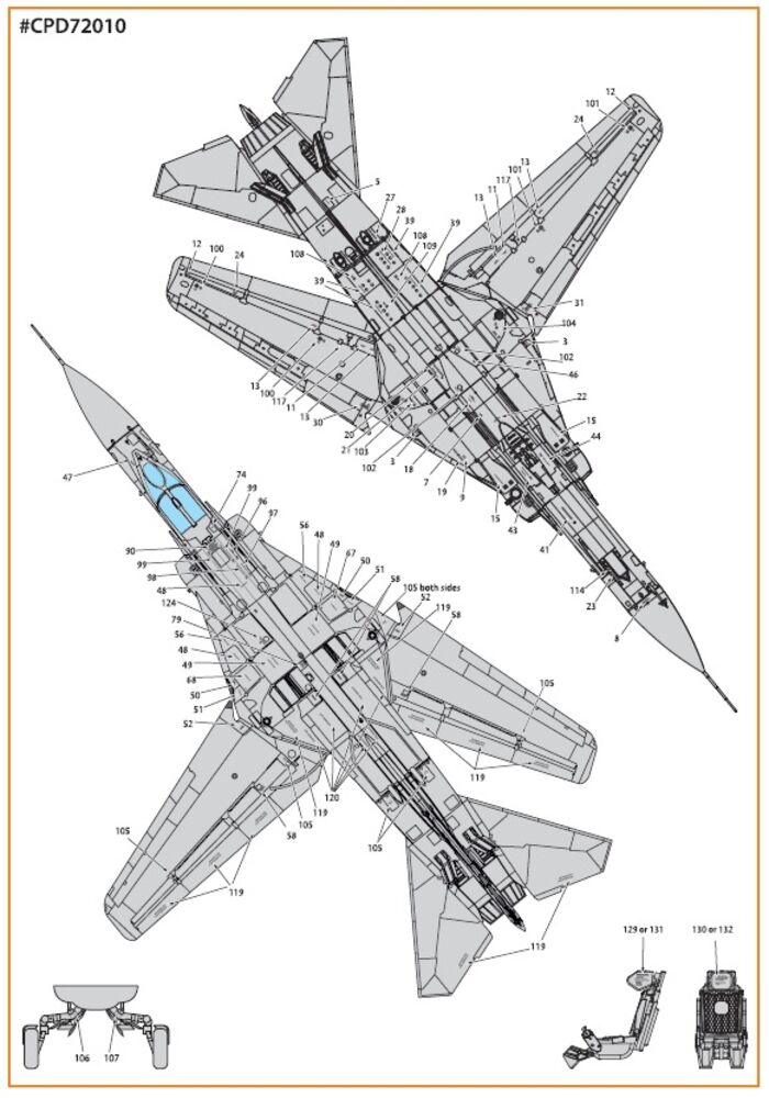 MiG-23ML, MLA standard stencils for grey paint schemes for CP kits and other