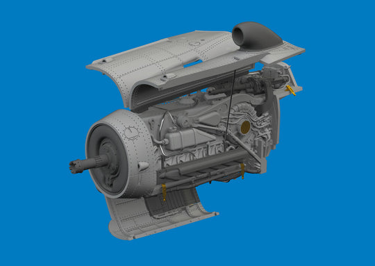 Bf 109K-4 engine PRINT 1/72 for Eduard