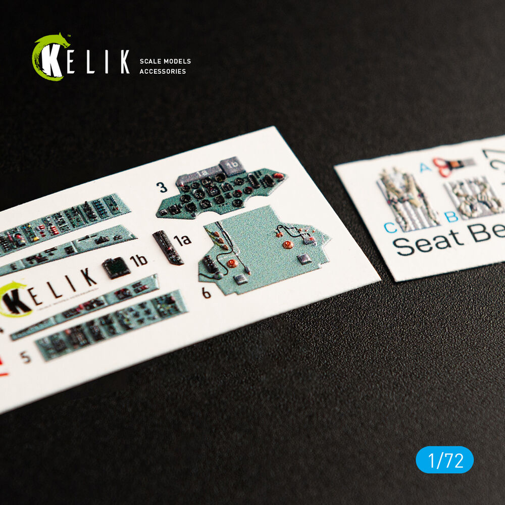 SU-27 interior 3D decals for Trumpeter kit