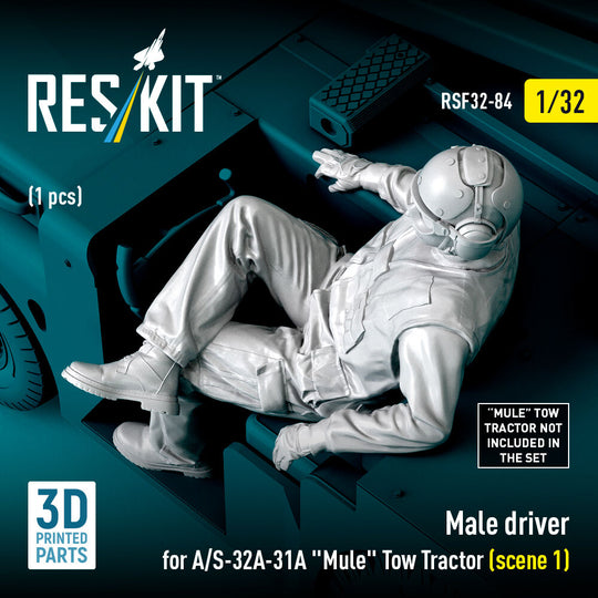 Male driver for A/S-32A-31A Mule Tow Tractor (scene 1) (1 pcs) (3D Printed)