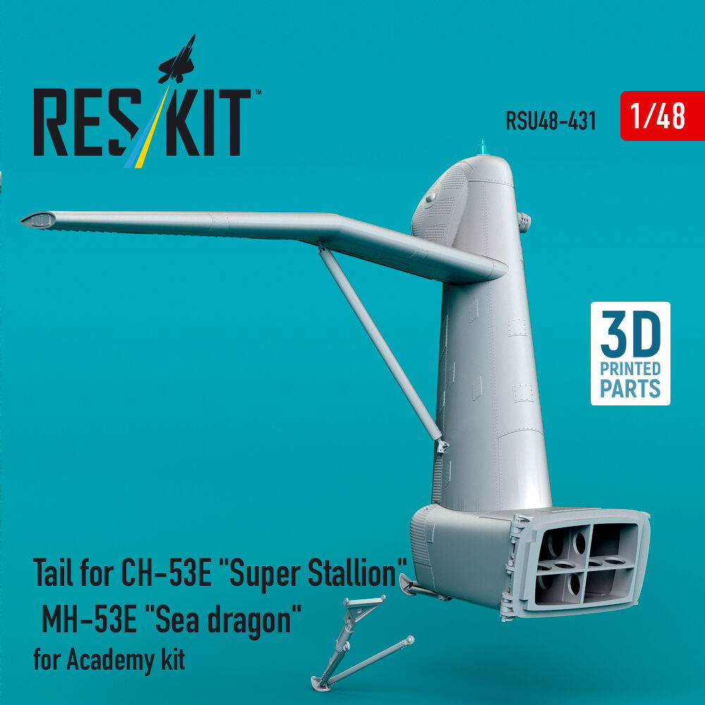 Tail for CH-53E Super Stallion, MH-53E Sea dragon for Academy kit (3D printed)
