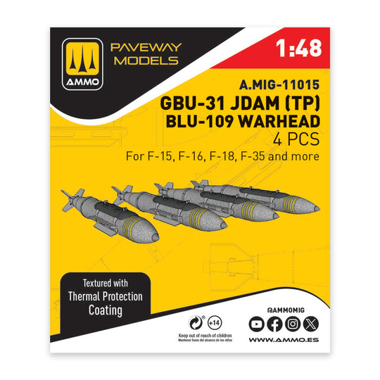 GBU-31 JDAM with Thermal Protection, BLU-109 Warhead (4 pcs)