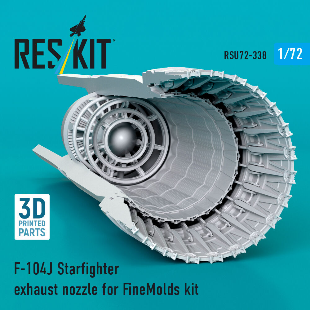 F-104J Starfighter exhaust nozzle (3D Printed) for Fine Molds