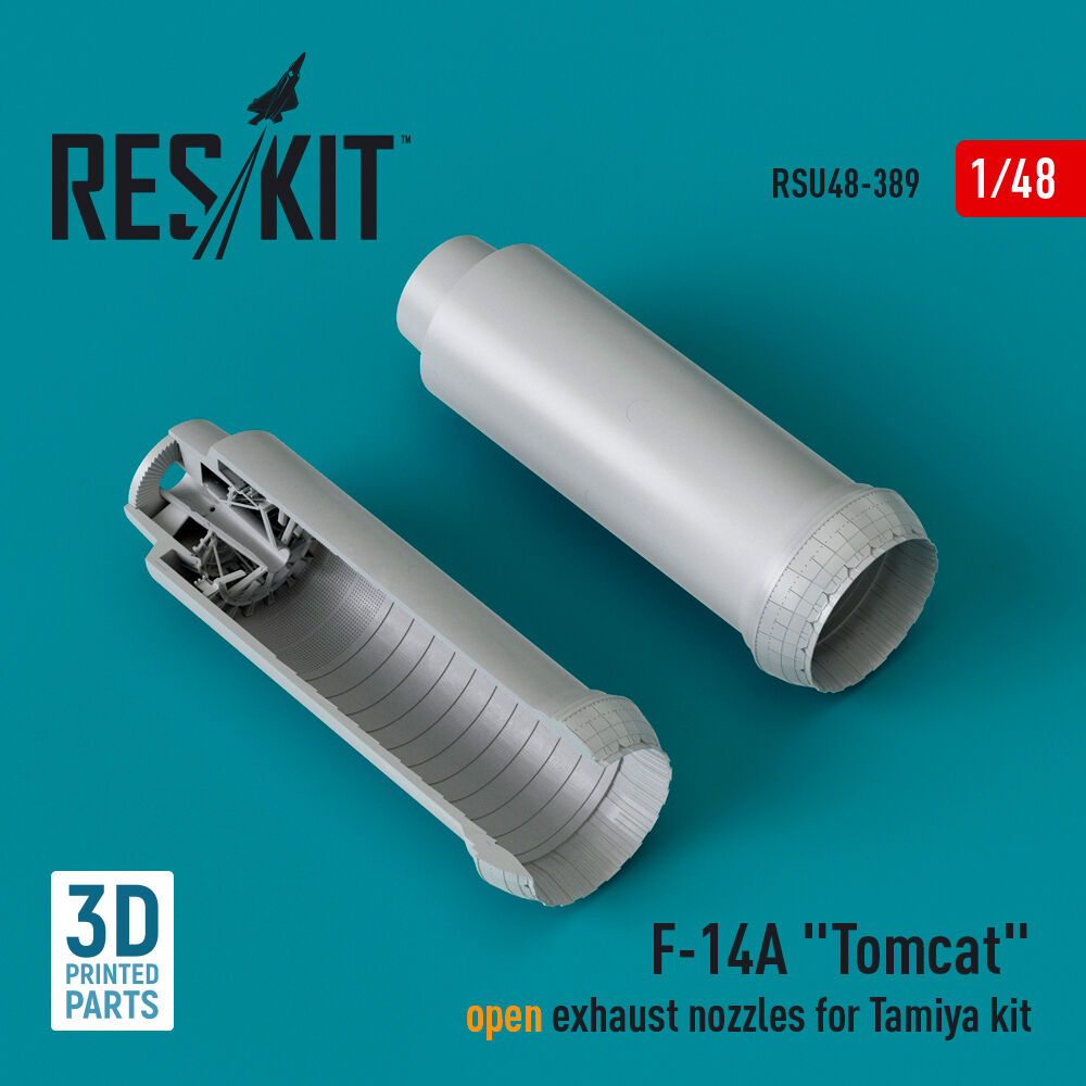 F-14A Tomcat open exhaust nozzles for Tamiya kit (3D Printed)